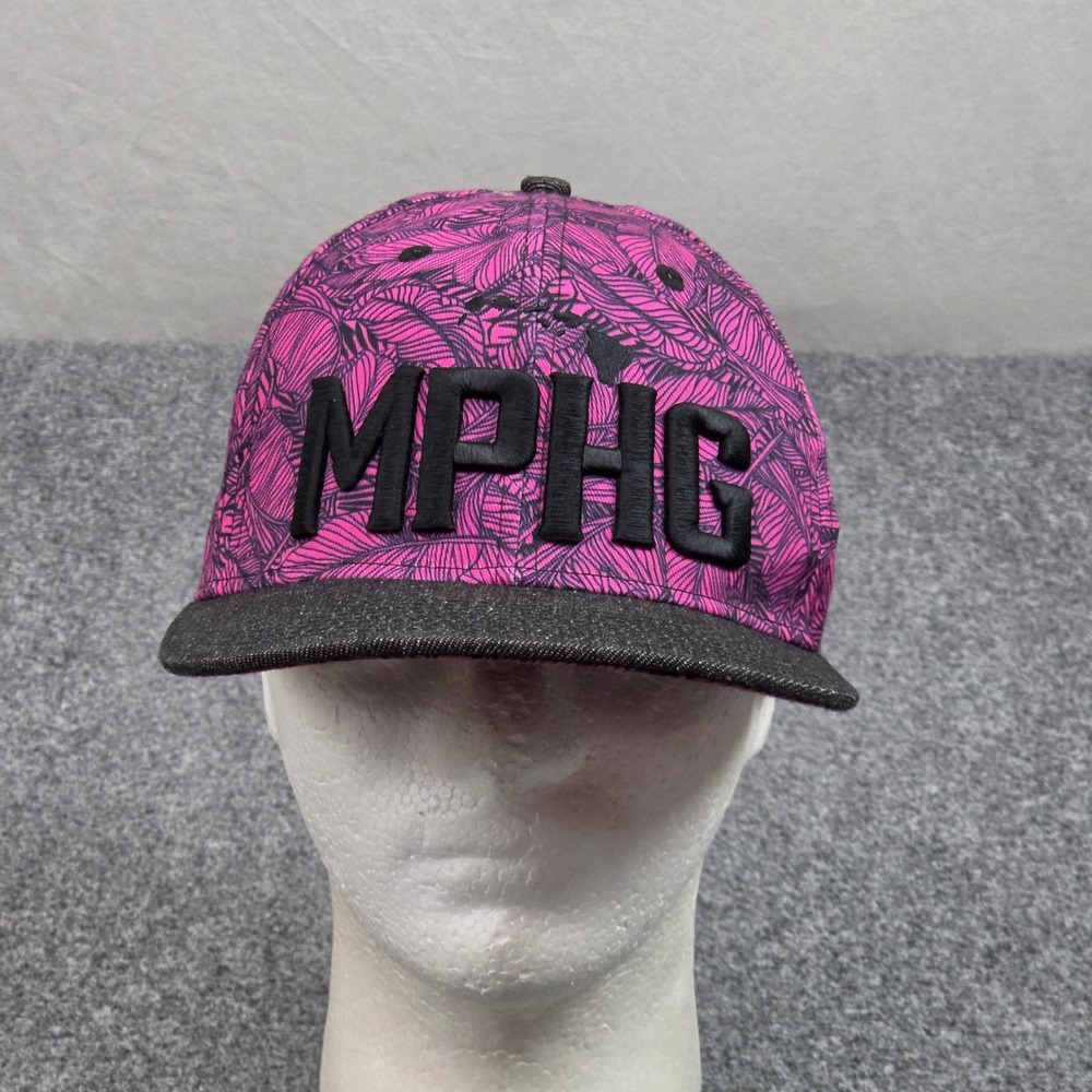 Maui Powerhouse Gym Snapback Hat Pink Tropical‎ Floral MPHG Hawaii Streetwear